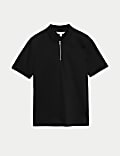 Poloshirt van zuiver Supima®-katoen met halflange rits