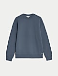 Cotton Rich Textured Crewneck Sweatshirt