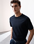 T-Shirt με κλειστή στρογγυλή λαιμόκοψη από 100% βαμβάκι Supima®