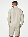 Cotton Blend Half Zip Sweatshirt