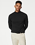 Cotton Rich Funnel Neck T-Shirt