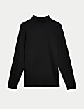 Cotton Rich Funnel Neck T-Shirt