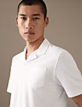 Linen Blend Revere Polo Shirt