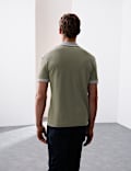 Cotton Blend Micro Pique Polo Shirt