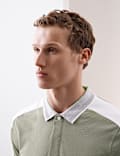 Cotton Blend Micro Pique Polo Shirt