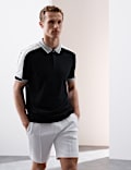 Cotton Blend Micro Pique Polo Shirt