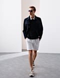 Cotton Blend Micro Pique Polo Shirt