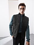 Funnel Neck Quilted Gilet