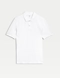 Schmal geschnittenes Piqué-Poloshirt aus reiner Baumwolle