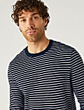 Pure Cotton Striped Long Sleeve T-Shirt