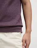 Pure Cotton Textured Polo Shirt
