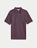 Pure Cotton Textured Polo Shirt