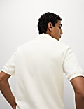 Pure Cotton Textured Polo Shirt