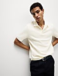 Pure Cotton Textured Polo Shirt