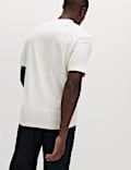 Relaxed Fit Cotton Blend Textured T-Shirt