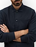 Geribd overshirt van katoenmix