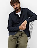 Geribd overshirt van katoenmix