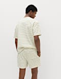 Cotton Rich Textured Striped T-Shirt