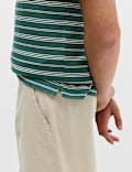 Pure Cotton Yarn Dye Striped Polo Shirt