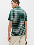 Pure Cotton Yarn Dye Striped Polo Shirt