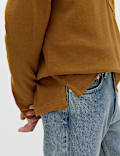 Pure Cotton Heavyweight Long Sleeve Polo Shirt