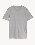 T-shirt 100&nbsp;% coton à col en V
