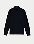 Pure Cotton Long Sleeve Polo Shirt