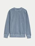 Zuiver katoenen garment-dyed sweatshirt