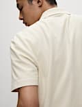 Relaxed Fit Pure Cotton Textured Polo Shirt