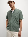Relaxed Fit Pure Cotton Textured Polo Shirt
