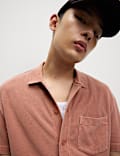 Relaxed Fit Pure Cotton Textured Polo Shirt