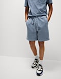 Relaxed Fit Pure Cotton Garment Dye Short