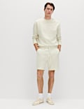 Relaxed Fit Pure Cotton Garment Dye Short