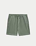 Relaxed Fit Pure Cotton Garment Dye Short