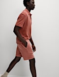 Relaxed Fit Pure Cotton Garment Dye Short