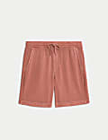 Relaxed Fit Pure Cotton Garment Dye Short
