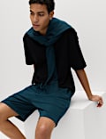 Relaxed Fit Pure Cotton Garment Dye Short