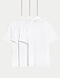 3pk Slim Fit Pure Cotton Crew Neck T-Shirts