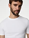 3pk Slim Fit Pure Cotton Crew Neck T-Shirts