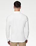 2pk Pure Cotton Long Sleeve Polo Shirts