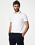 2pk Pure Cotton Tipped Polo Shirts