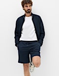 Cotton Rich Brushback Mid Length Shorts