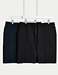 2pk Pure Cotton Jersey Shorts