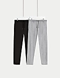 2pk Cotton Rich Straight Leg Joggers