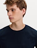5er-Pack T-Shirts aus reiner Baumwolle mit Rundhalsausschnitt