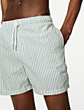 Quick Dry Striped Seersucker Swim Shorts