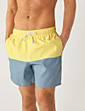 Quick Dry Colour Block Swim Shorts