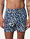 Quick Dry Abstract Print Swim Shorts