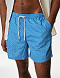 Quick Dry Geometric Print Swim Shorts