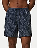 Quick Dry Palm Print Swim Shorts